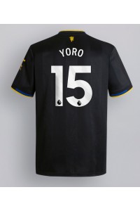 Manchester United Leny Yoro #15 Jalkapallovaatteet Kolmaspaita 2025-26 Lyhythihainen